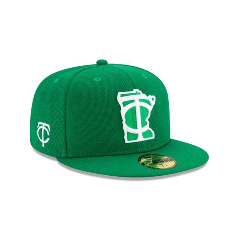 MLB Minnesota Twins St Patricks Day 59Fifty Fitted (UGM1517) - Green New Era Caps